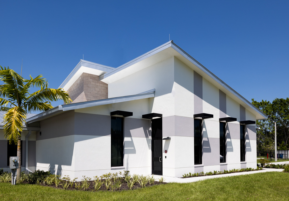 Architectural view of the Fire and Rescue Station 17 Fort Myers, FL.